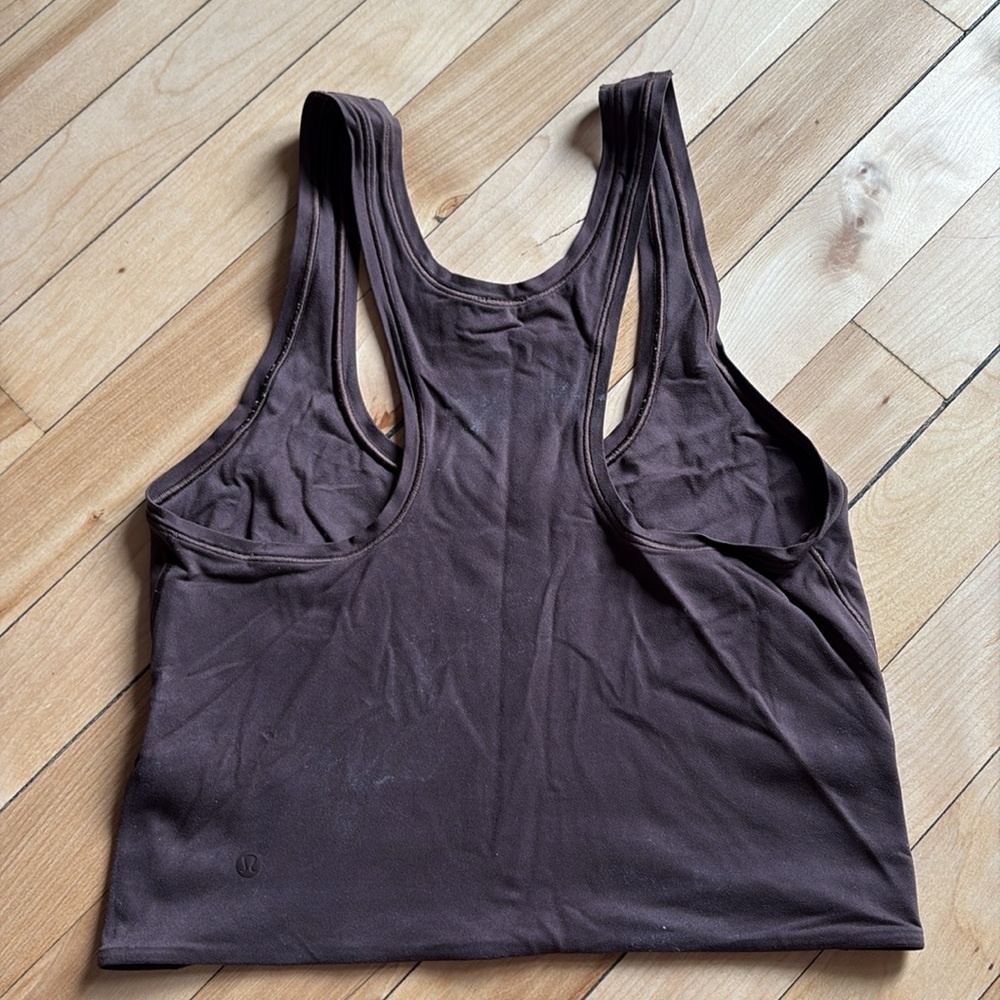 Brown Racerback Tank Top - Picture 2 of 2